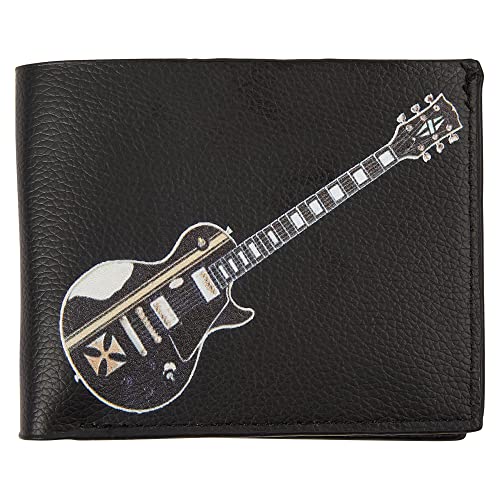 Axman James Hetifeld Wallet (Iron Cross) | Gitarre Plektrum Pocket | Original Artwork - Vegan Leather - Music Gifts, Schwarz , O, Casual von AXMAN