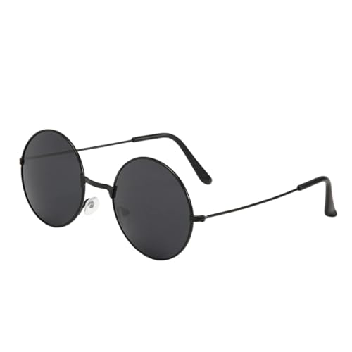 AXNKDH Polarisierte runde Sonnenbrille für Männer Frauen: Retro Kreis Metall Sonnenbrille Hippie Reisen Fahren von AXNKDH
