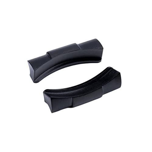 AXPTI 2 x 20 mm gebogene Endglieder, nur für Rolex-Armband für Submariner-Uhrenarmband, Gummi-Lederarmband, nahtlose Verbindung, 20 mm, Achat von AXPTI