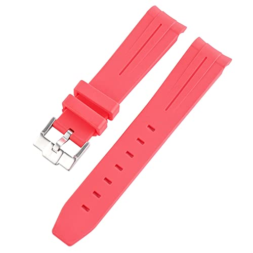 AXPTI 20 mm Gummi-Uhrenarmbänder mit Dornschließe für 20 mm Uhrenarmband, wasserdichtes Silikon-Armband, Uhrenzubehör, Teile mit Werkzeugen, 20 mm, Achat von AXPTI