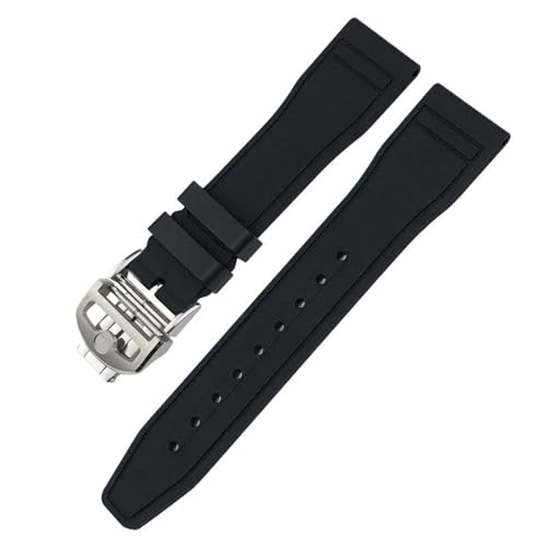 AXPTI 22 mm weiches Fluorkautschuk FKM Uhrenarmbänder 21 mm 20 mm für IWC Big Pilot Portofino Top Gun Uhrenarmband Werkzeuge aus Naturkautschuk, 21 mm, Achat von AXPTI