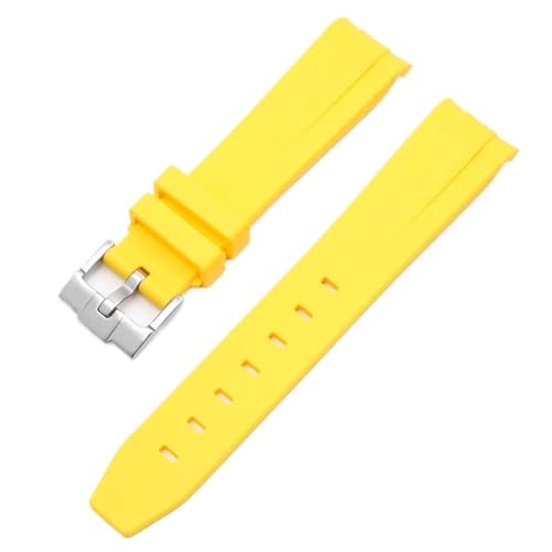 AXPTI Armband für Omega Swatch MoonSwatch, gebogenes Ende, Silikon-Gummi-Armband, für Herren und Damen, Sportuhrenarmband, Zubehör, 20 mm, 20 mm, Achat von AXPTI