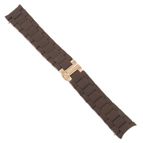 AXPTI Classic 20 23 mm Silikon-Armband aus massivem Edelstahl für Armani AR5858 5943 5941 5867 5981 Faltschließe, 20 mm, Achat von AXPTI