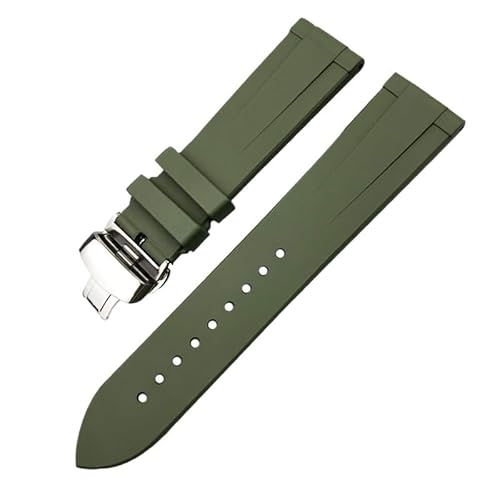 AXPTI Fluororubber Uhrenarmbänder für IWC Big Pilot Uhren IW3777, Gummi-Silikon, 19 mm, 20 mm, 21 mm, 22 mm, weiches Taucharmband, 20 mm, Achat von AXPTI