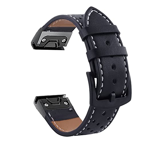 AXPTI Lederarmband für Garmin Fenix 5X 5 5S Plus 3HR 6 6S 6X Pro 935 D2 Enduro, Schnellverschluss, leicht anzubringen, 26 mm, 22 mm, For Approach S60 S62, Achat von AXPTI