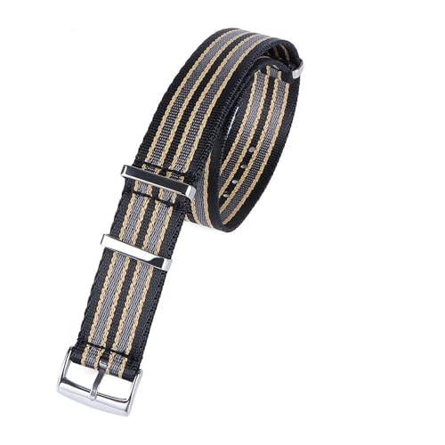 AXPTI Uhrenarmband aus hochdichtem Nylon für Omega 007 für Seamaster 300, 20 mm, Canvas-Uhrenarmband für Rolex, Militär, Sportarmband, Tudor-Armband, 20 mm, Achat von AXPTI