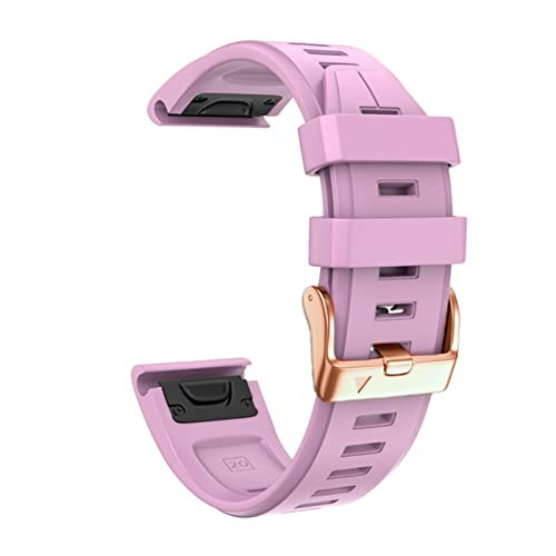 AXPTI Uhrenarmband für Fenix 6S 5S 7S, 20 mm, Armband für Fenix 6s Pro 5s Plus, rotgoldene Schnalle, Silikon, schneller Ersatz (Farbe: Rosa, Größe: Instinct 2S) von AXPTI