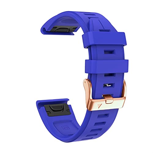 AXPTI Uhrenarmband für Fenix 6S 5S 7S, 20 mm, Armband für Fenix 6s Pro 5s Plus, rotgoldene Schnalle, Silikon, schneller Ersatz (Farbe: Seeblau, Größe: Fenix 7S) von AXPTI