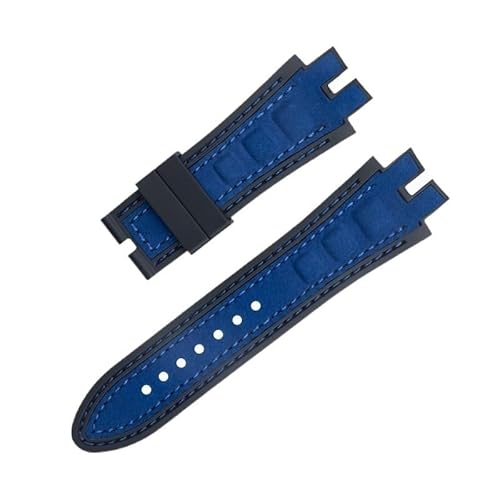 AXPTI Uhrenarmband für die Excalibur-Serie, 28 mm, Nubukleder, Silikon-Uhrenarmband, Zubehör, passend für Roger Dubuis, 28mm, Achat von AXPTI