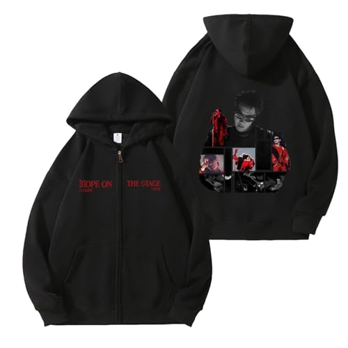 AXQAJL JHOPE Hope ON The Stage Hoodie K-Pop Support Merch for Männer Frauen(Black Fleece,XL) von AXQAJL