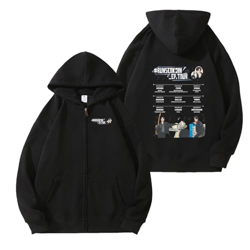 AXQAJL RUNSEOKJIN-EP.Tour Reißverschluss-Hoodie 2025 World Tour Sweatshirt for Männer Und Frauen(Black,M) von AXQAJL