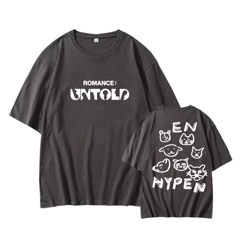 Album Untold T-Shirts Support Shirts HEESEUNG Jay Jake SUNGHOON SUNOO JUNGWON NI-KI(Gray,XL) von AXQAJL