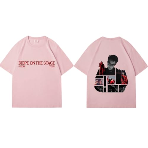 JHOPE Hoffnung AUF DER BÜHNE T-Shirts K-pop Unterstützung Merch for Männer Frauen(Pink,5XL) von AXQAJL