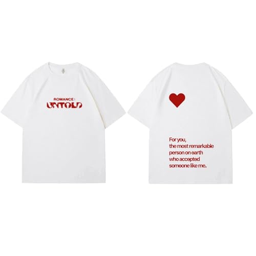 Romance:Untold T-Shirts Unterstützung Shirts HEESEUNG Jay Jake SUNGHOON SUNOO JUNGWON NI-KI(White,4XL) von AXQAJL