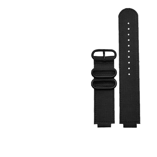 AXTGBHL Passend for Casio Fit For G-Shock Uhrenarmband GBA-800 GMA-B800 GA-800/810 GBD-800 GA110 GA-120 GA100 modifiziertes Herren-Nylon-Uhrenarmband 16 mm(Black black) von AXTGBHL