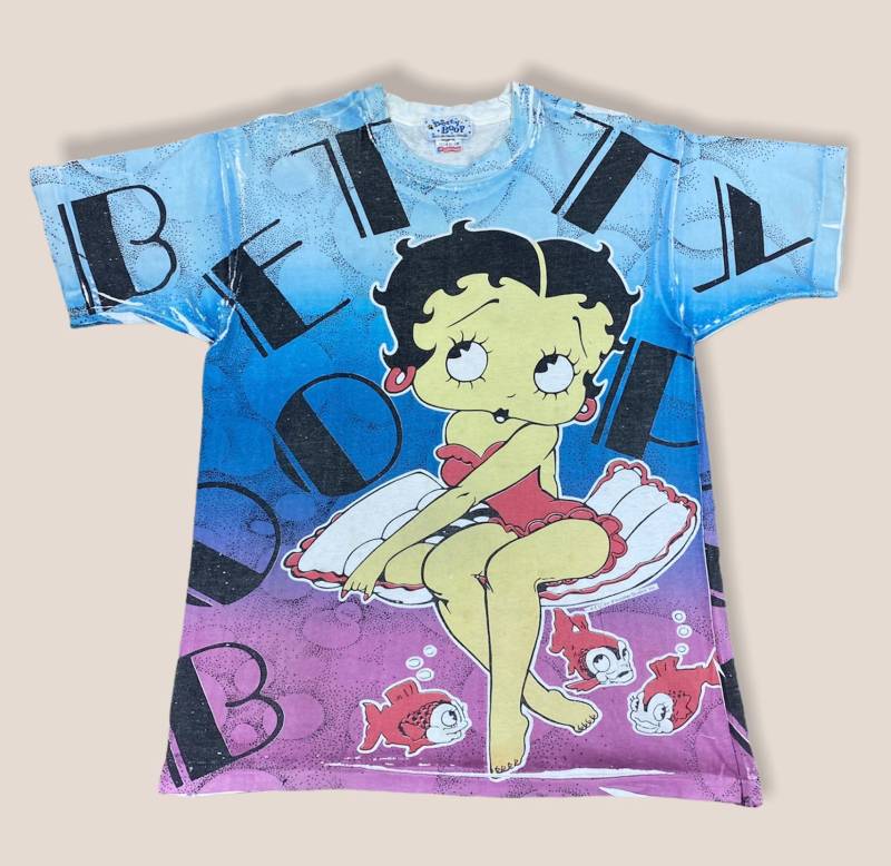 Vintage 90Er Jahre Betty Boop Alloverprint Spiegel Print von AYAANGARAGE