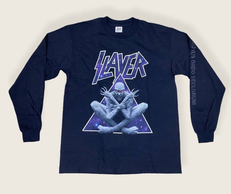 Vintage 90Er Jahre Slayer Band Metallband Langarm Large von AYAANGARAGE