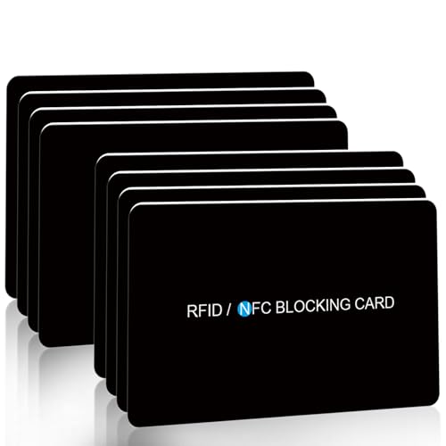 AYAIM RFID-blockierende Karte, sichere Karte für Geldbörse, NFC-EC-Kreditkarte, Reisepassschutz, komplettes Brieftaschenschutz-Blocker-Set für Männer und Frauen, 4–8 Stück, 8er-Pack, 3.3 x 2.4 x 0.03 von AYAIM