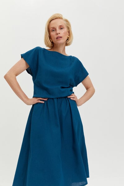 AYANI Nane | Kleid mit kurzen Ärmeln aus Leinen-ECOVERO von AYANI