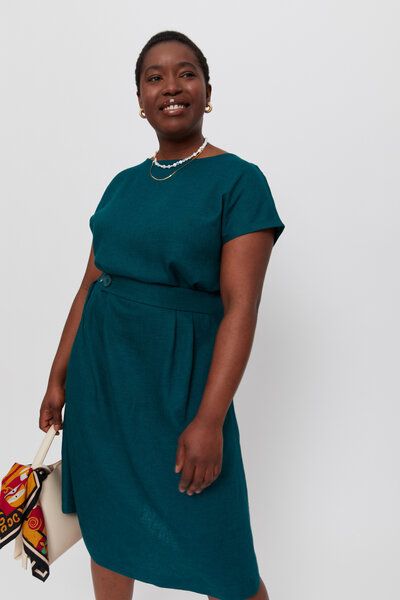 AYANI Sati | Midi Sommerkleid aus ECOVERO und Leinen von AYANI