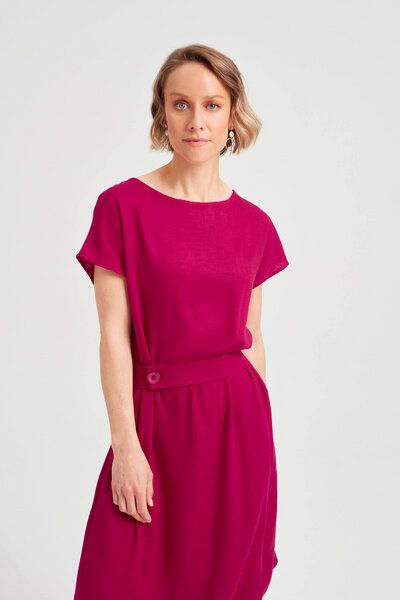 AYANI Sati | Midi Sommerkleid aus ECOVERO und Leinen von AYANI