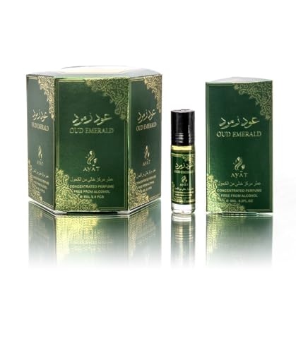 AYAT PERFUMES - 6 x 6 ml – Duftöl für Männer & Frauen – langlebig und komfortabel (Oud Emerald) von AYAT PERFUMES