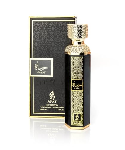 AYAT PERFUMES - Eau de Parfum Israa Damenduft & Hayat Herrenduft, 200 ml – hergestellt in Dubai – EDP Oriental – ideale Geschenke (HAYAT) von AYAT PERFUMES