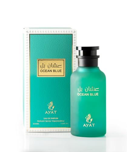 AYAT PERFUMES - Eau de Parfum Unisex 100 ml | Luxus-Dubai-Duft | orientalische und elegante Düfte für Damen und Herren | Damenduft langanhaltend, intensiv und raffiniert (Ocean Blue) von AYAT PERFUMES