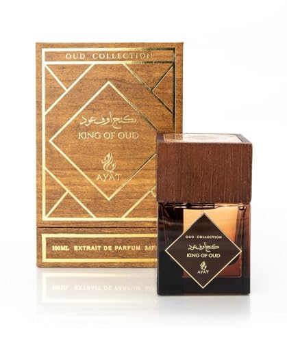 AYAT PERFUMES Oud Collection Eau de Parfum, 100 ml, arabischer Duft, für Männer und Frauen, ein sinnlicher orientalischer Duft, entworfen und hergestellt in Dubai – King of Oud von AYAT PERFUMES