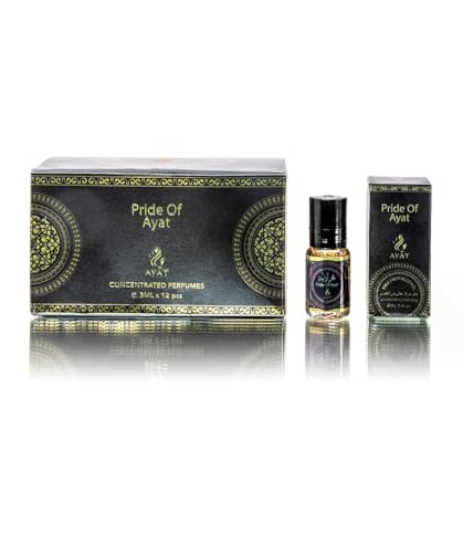 AYAT PERFUMES Parfüm Halal & Vegan, 3 ml, 100 % arabischer Duft, Öl für Männer und Frauen, 3 ml x 12 Stück (Pride Of Ayat) von AYAT PERFUMES