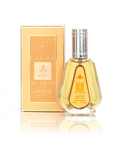 Arab Eau de Parfum Spray 50 ml für Damen, hergestellt in Dubai, Duft: Oriantal (Fakhr Al Ara) von AYAT PERFUMES