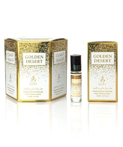 Ayat Parfum – 6 x 6 ml – Duftöl für Männer & Frauen – langanhaltend und komfortabel (Golden Desert) von AYAT PERFUMES