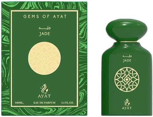 AYAT PERFUMES Eau de Parfum Gems of AYAT – Jade 100 ml – arabischer Duft für Männer & Frauen – Orientalisches Oud hergestellt und entworfen in Dubai – Noten: Rose, Iris, Vanille und Patchouli von AYAT PERFUMES