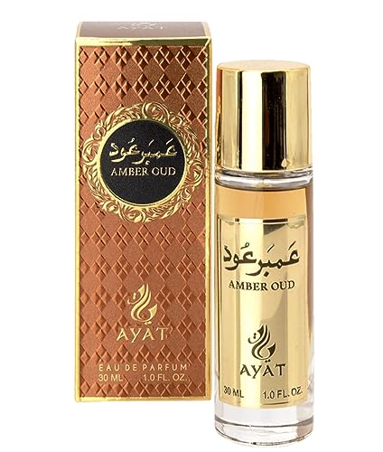 AYAT PERFUMES Eau de Parfum Oriental Moschus, 30 ml, arabische Mini-Fläschchen, für Damen & Herren, originelles Geschenk, hergestellt in Dubai (Amber Oud) von AYAT PERFUMES