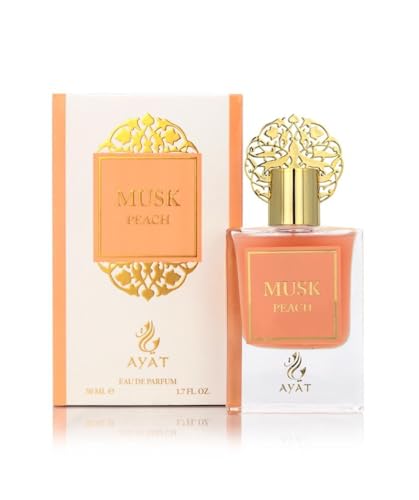 Ayat Perfumes Set Prestige Complet Musk Collection – Eau de Parfum 50 ml, Moschus 5 ml, Duftöle 12 ml & Sahne von 18 g – Duft Dubai (Musk Peach) von AYAT PERFUMES