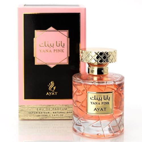 Eau de Parfum YARA 100 ml Ayat Perfumes - Hergestellt in Dubai Noten: Pfirsich, Vanille, Ambra, Ananas und Holziger Moschus - Orientalisches EDP Perfekt für Frauen und Männer (Yana Pink) von AYAT PERFUMES