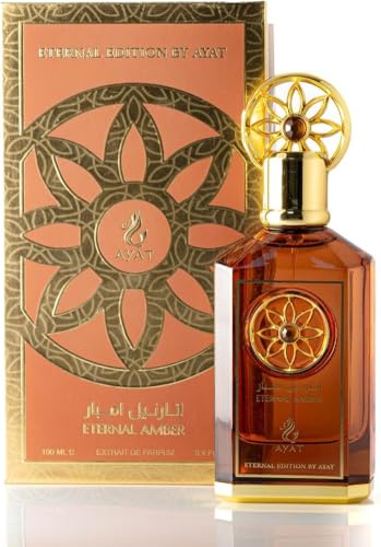 Eternal Edition Parfum Unisex - Parfum Damen und Herren, 100ml Arabische Parfüm Damen - Noten von Bergamotte, Bernstein, weißer Moschus, Vanille | Langanhaltender arabischer Duft (Eternal Amber) von AYAT PERFUMES