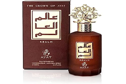 The Crown Of Ayat 100 ml - Parfüm Made in Dubai EDP Arabic für Männer und Frauen - Oriental Oud mit Noten von Vanille Zitrone Leder Bernstein Orange und Moschus (Realm) von AYAT PERFUMES