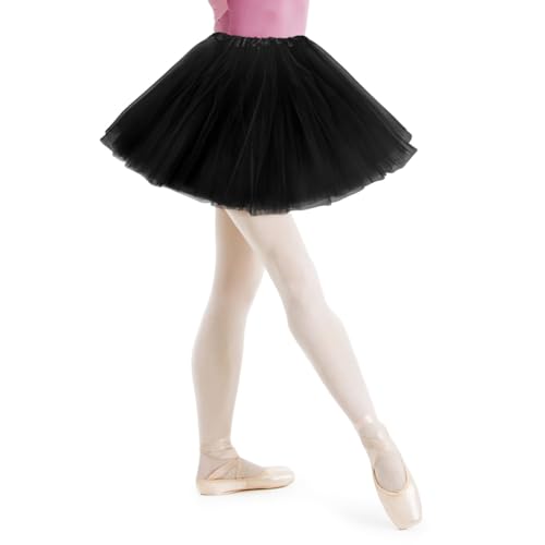 AYBUY Damen Tutu Klassisch Rock, Elastisch 3 Lagig Tüll Tüllrock, Ballett Tüllrock, Petticoat Unterrock Rock für Fasching Karneval Motto Party Ballett Tanzen Fancy Dress Halloween Kostüm (Schwarz) AYBUY Damen Tutu Klassisch Rock, Elastisch 3 Lagig Tüll Tüllrock, Ballett Tüllrock, Petticoat Unterrock Rock für Fasching Karneval Motto Party Ballett Tanzen Fancy Dress Halloween Kostüm (Schwarz) von AYBUY