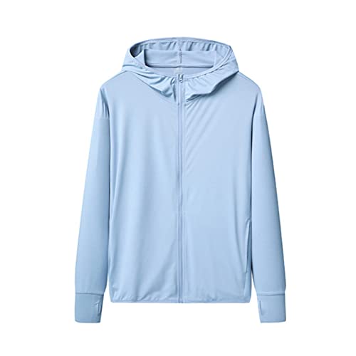 AYFES Sonnenschutzkleidung Damen UPF 50+ UV Hoodie UV Schutz Shirt Sonnenschutz Sommerjacke Atmungsaktive UV Schutz Kapuzenjacke Langarm Laufshirt für Outdoor Sport Wander von AYFES