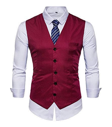 AYG, Weste für Herren Slim Fit, von M bis 3XL Gr. 60, red#VE03 von AYG