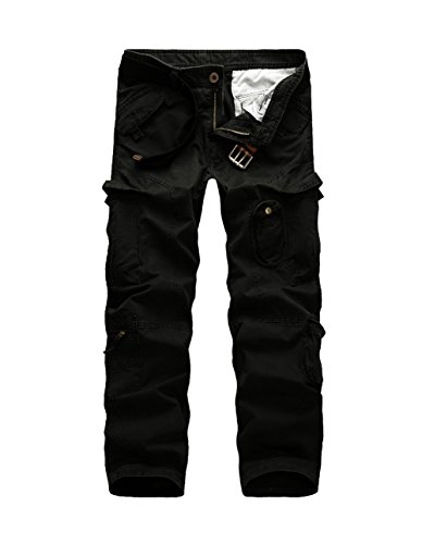 AYG Cargo Hose Herren Mens Cargo Pants(black,34) von AYG