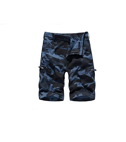 AYG Cargo Shorts Maenner Camouflage Shorts Herren Sommer Kurze Militär Hose Schwarz, 34 von AYG