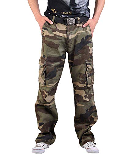 AYG Herren Cargo Hose Camouflage Pants Camo Militärhose US BDU Rangerhose Camo Bundeswehr Hose von AYG