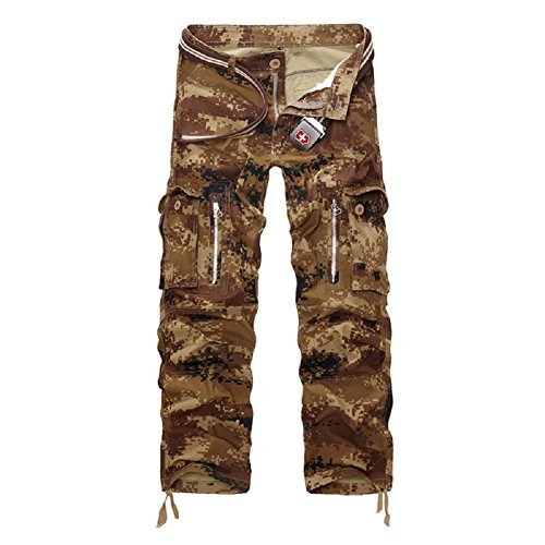 AYG Herren Cargo Hose Camouflage Trousers(Sand camo,36) von AYG