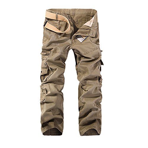 AYG Herren Lässige Cargo Pant Cargo Hose Baumwolle Militär UK 29–40 Taille, Cargo von AYG