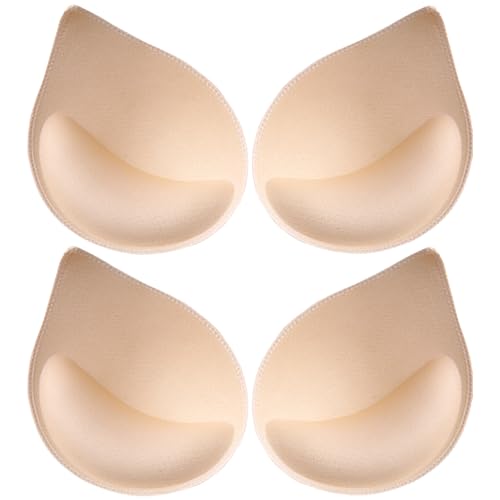 AYNKH 2 Paar BH Pads,BH-Pads Liner, Abnehmbare Weiche Atmungsaktive Schaumstoff-BH-Pads für Frauen, Ersatz-BH-Schaumstoff-Pads, Atmungsaktive Gepolsterte Push-up-Sport-BH-Cups, Geeignet für Bademode von AYNKH
