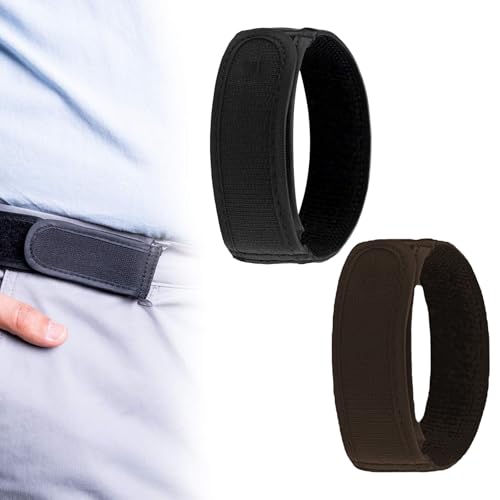 AYNKH Gürtel ohne Schnalle Herren 2er Pack Klettverschluss Gürtel Elastischer Gürtel Herren Bequemer Schnallenloser Gürtel von AYNKH