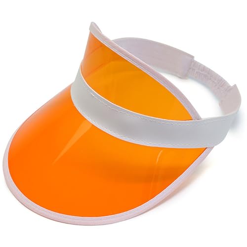 AYNKH Neon Sonnenblende Hüte Party Zubehör Unisex Retro 80s Pub Golf Visor Fancy Dress für Frauen Männer Strand Sport Karneval Bar Party von AYNKH