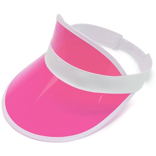 AYNKH Neon Sonnenblende Hüte Party Zubehör Unisex Retro 80s Pub Golf Visor Fancy Dress für Frauen Männer Strand Sport Karneval Bar Party von AYNKH